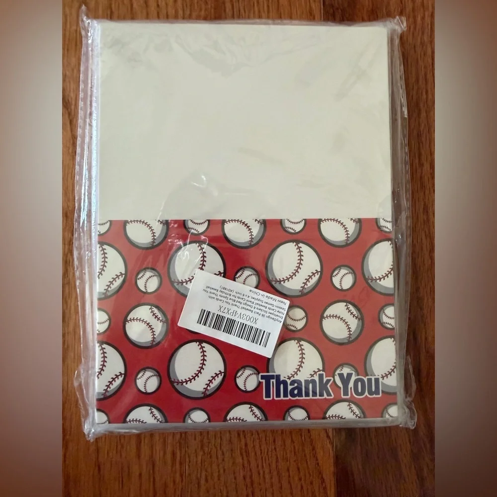 Baseball Themed Thank You Cards
